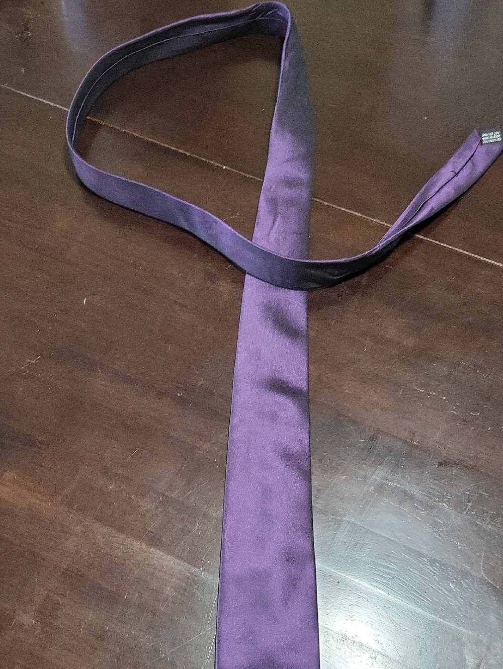 Original Penguin Solid Purple Satin Skinny Tie
